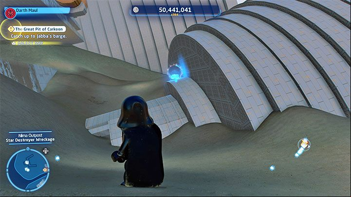 The collectible is very easy to obtain - LEGO Skywalker Saga: Niima Outpost - list of all puzzles - Jakku - LEGO Skywalker Saga Guide