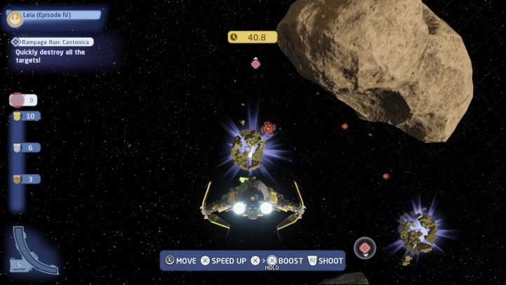 To complete the trial, you have to shoot down as many targets as possible within 45 seconds - LEGO Skywalker Saga: Cantonica - trial, walkthrough - Trials - LEGO Skywalker Saga Guide