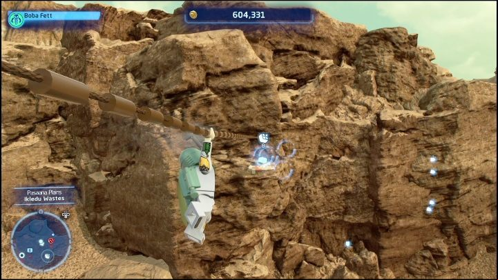 This collectible is on a small rock ledge - LEGO Skywalker Saga: Forbidden Valley - list of all puzzles - Pasaana - LEGO Skywalker Saga Guide