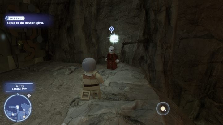 Talk to the quest giver in the City of Pau - LEGO Skywalker Saga: Rock Music - walkthrough - Utapau - City of Pau - LEGO Skywalker Saga Guide
