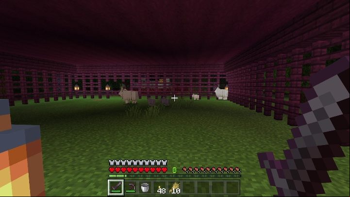 If you want to keep her in the pen, she has to be locked up - Minecraft Caves & Cliffs: Goat - occurrence, usage - Mobs - Minecraft Guide