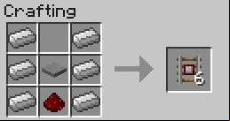 After the minecart runs over it, redstone signal is sent to the circuit - Minecraft: Redstone, transportation - recipes, list, crafting - Recipes - Minecraft Guide