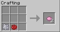 Pink dye - the red one and bone meal - Minecraft: Decorative elements - recipes, list, crafting - Recipes - Minecraft Guide