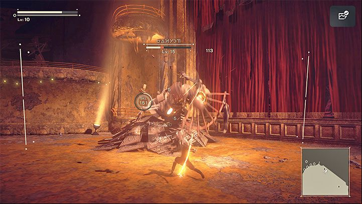 After the boss falls to the ground start attacking her with powerful attacks in hand-to-hand combat and a Pod program - NieR Automata: Chapter 4 Route A - walkthrough - Route A - NieR Automata Guide