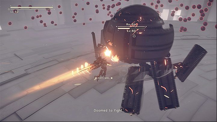 In the second phase of the battle you'll reach a circular arena where your camera shifts into the TPP perspective - NieR Automata: Chapter 17, 9S and A2 - Route C, D - walkthrough - Route C & D - NieR Automata Guide
