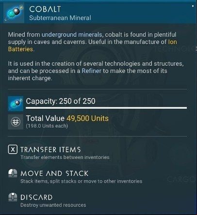 Cobalt is mined underground and its largest deposits are located in caves - How to get Cobalt, Uranium and Oxygen in No Mans Sky NEXT? - Basic information - No Mans Sky Game Guide