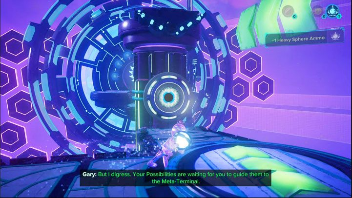 Use the Heavy Sphere immediately on the jack next to it - throw the sphere into the slot shown in the image - Ratchet & Clank Rift Apart: Repairing the anomaly and getting to the drill - walkthrough - Blizar Prime - Ratchet & Clank Rift Apart Guide