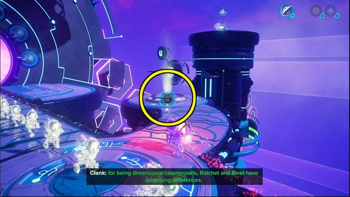 Bring the lift sphere near the starting point - Ratchet & Clank Rift Apart: Repairing the anomaly and getting to the drill - walkthrough - Blizar Prime - Ratchet & Clank Rift Apart Guide