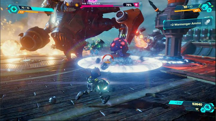A certain impediment may be the rather limited combat area - Ratchet & Clank Rift Apart: Protect Captain Quantum - walkthrough - Ardolis - Ratchet & Clank Rift Apart Guide