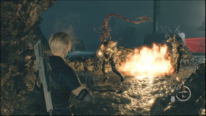 Sometimes when you kill an enemy, their head transforms into a tentacle-like creature - Resident Evil 4 Remake: How to destroy parasites? - Combat - Resident Evil 4 Remake Guide