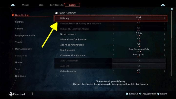 We have described the differences between the available settings in more detail on the Difficulty levels page in the Basics chapter - Rise of the Ronin: Tips and tricks - Basics - Rise of the Ronin Guide