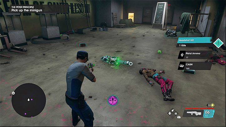 After the battle you can pick up a unique weapon - the minigun - Saints Row 2022: The Peter Principle - walkthrough - Walkthrough - Saints Row Guide, Walkthrough