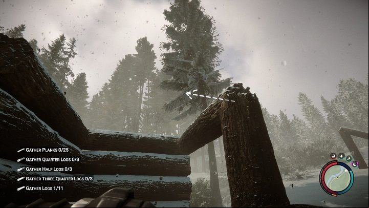 Place the third log between the wall and the beam you just placed - Sons of the Forest: Shelter elements - Resources and crafting - Sons of the Forest Guide