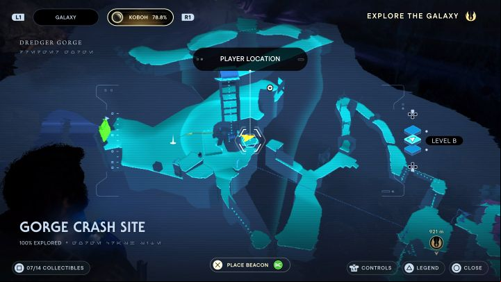 Location: Koboh - Gorge Crash Site - Star Wars Jedi Survivor: All Force Tears - Unique Collectibles - Star Wars Jedi Survivor guide