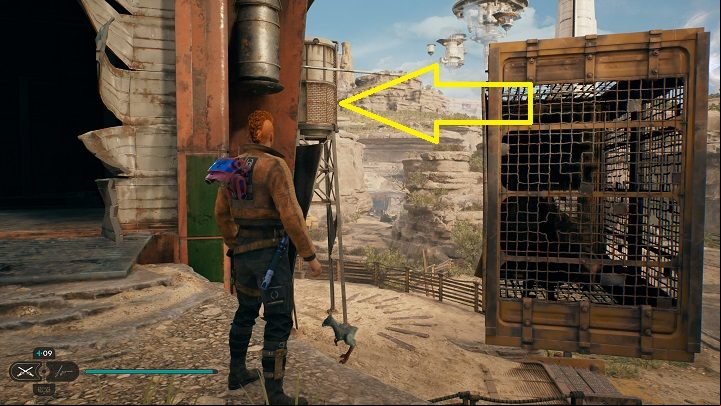 Go back outside and this time climb to the roof of the building - Jedi Survivor: Harvest Ridge - list of secrets - Koboh - Star Wars Jedi Survivor guide