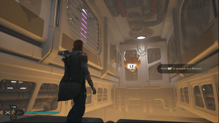 From this point on, you can use the ascension cable to pull yourself to the balloons - Star Wars Jedi Survivor: How to grab balloons? - Explore - Star Wars Jedi Survivor guide