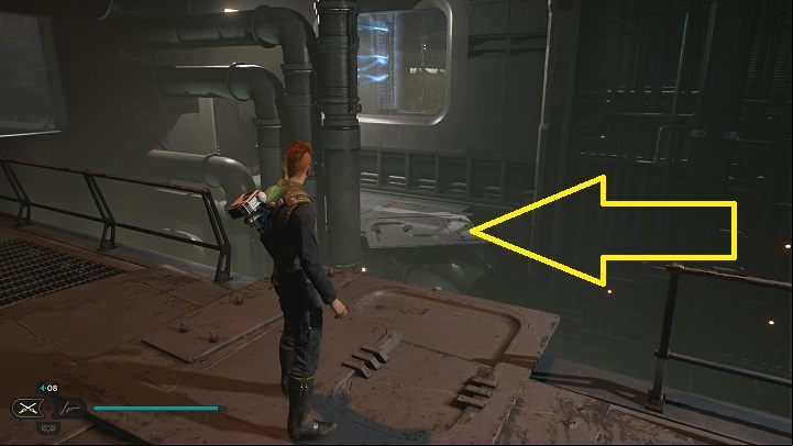 Go back to the green barrier you recently ed - Jedi Survivor: Lucrehulk Core - list of secrets - Koboh - Star Wars Jedi Survivor guide