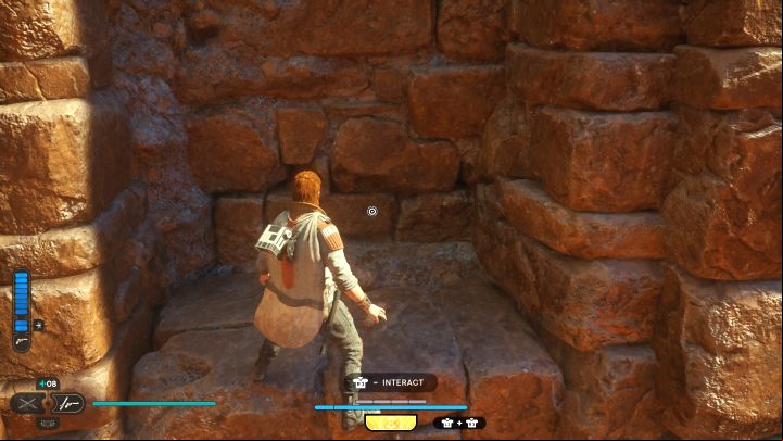 This Jedha Scroll is before the right area of the ruins - Jedi Survivor: Monastery Walls on Jedha - list of secrets - Jedha - Star Wars Jedi Survivor guide