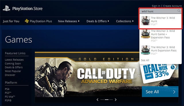 Open the website https://store - The Witcher 3 Wild Hunt: How to install free DLC add-ons? - Frequently Asked Questions (FAQ) - The Witcher 3 Wild Hunt Guide