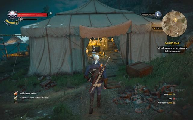 Theclas tent - The Witcher 3 Wild Hunt: Bald Mountain - walkthrough - Epilogue - The Witcher 3 Wild Hunt Guide