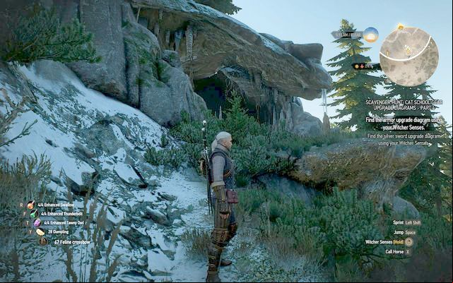 Cave entrance - The Witcher 3 Wild Hunt: Mastercrafted Cat School Gear - Cat School Gear - The Witcher 3 Wild Hunt Guide
