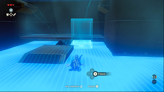 Pick up the ramp with a block of ice - The Isolated Plateau | Zelda Breath of the Wild walkthrough - Main quests - The Legend of Zelda Breath of the Wild Guide